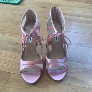Nina Shoes | Pink & Mesh Stilettos | 9